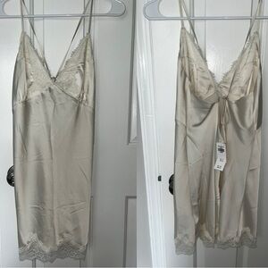 Abercrombie & Fitch Cream Lace Slip Dress